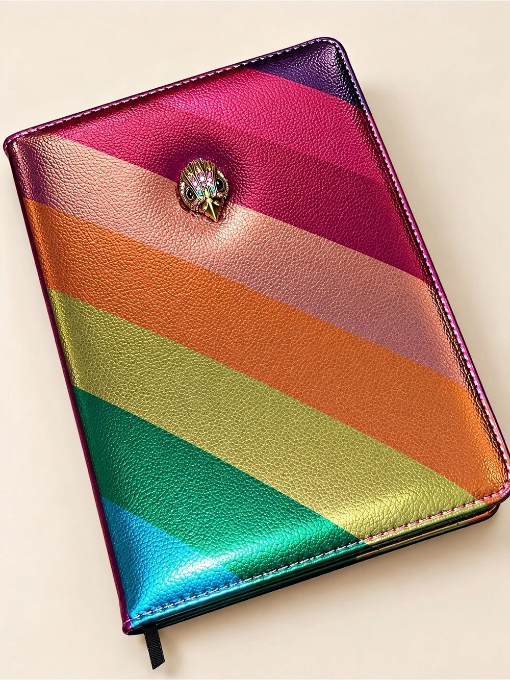 NWOT Kurt Geiger London Metallic Rainbow Eagle Notebook Journal